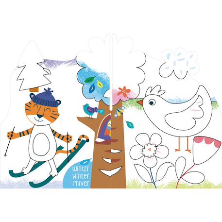 Kit crayons de couleur 3 en 1 - les saisons Multicolor 2 - vertbaudet enfant 