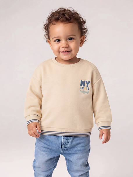 Ensemble sweat et jean bébé garçon vanille 8 - vertbaudet enfant 