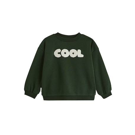 Sweat en molleton cool Vert 2 - vertbaudet enfant 