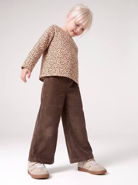 Pantalon fille large en velours anthracite+chocolat+kaki+marron+mauve+prune+rose 6 - vertbaudet enfant 