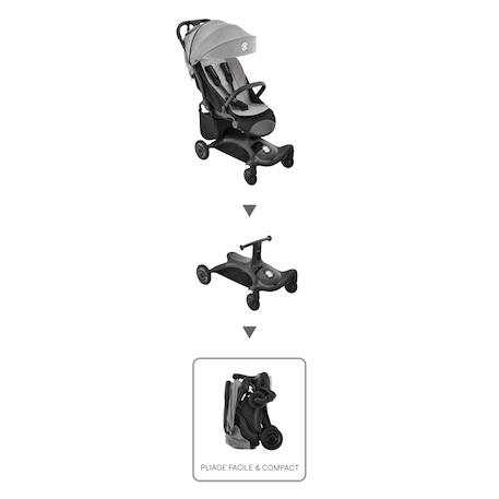 Poussette stroll•up 2en1 Gris+Noir+Taupe 5 - vertbaudet enfant 