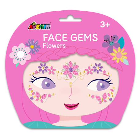 Autocollants pour le visage 'gemmes' - fleurs Multicolor 1 - vertbaudet enfant 