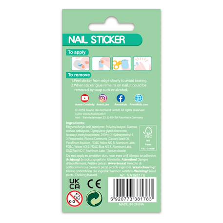 Autocollants pour ongles - animaux Multicolor 3 - vertbaudet enfant 