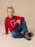 Coffret Noël fille pull jacquard et accessoire écru+rose pâle+rouge 21 - vertbaudet enfant 