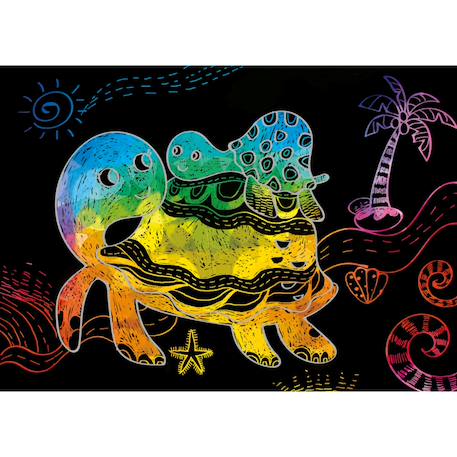 Art book à gratter mini a6 - sous la mer 15p Multicolor 4 - vertbaudet enfant 