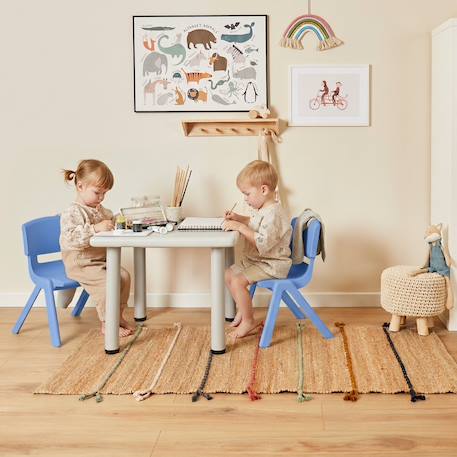 Table enfant avec 2 chaises Bleu et gris 3 - vertbaudet enfant 