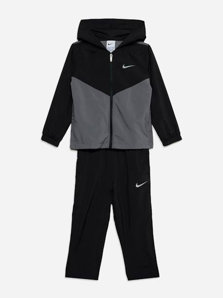 Ensemble garçon 2 pièces gilet à capuche et bas Bleu foncé / ciel+Noir / gris foncé 5 - vertbaudet enfant 
