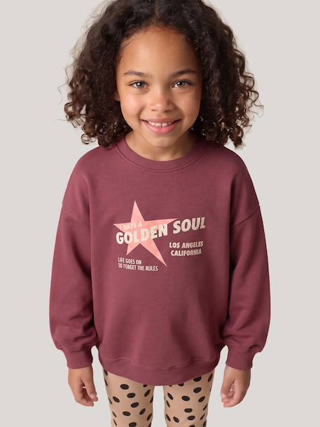 Ensemble sweat et legging fille violine 2 - vertbaudet enfant 