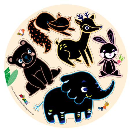 Gratte et pêche - jungle Multicolor 5 - vertbaudet enfant 