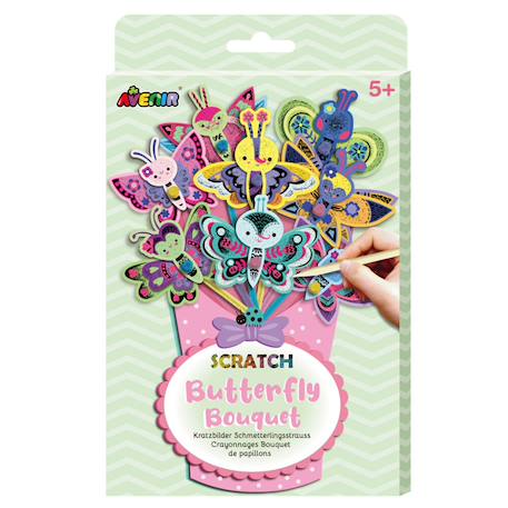 Bouquet à gratter - papillon Multicolor 1 - vertbaudet enfant 
