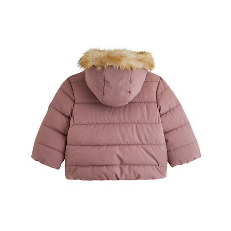 Doudoune enfant imperméable doublée sherpa avec capuche chloé Rose 5 - vertbaudet enfant 