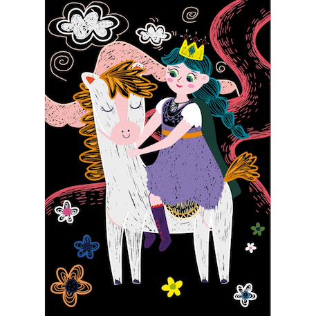Art book à gratter mini a6 - princesse 15 pages Multicolor 5 - vertbaudet enfant 