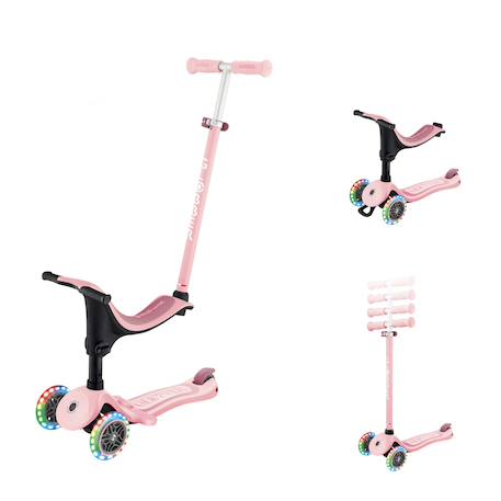 Trottinette évolutive go-up sporty lights Bleu cendré+Rose pastel+Vert menthe 12 - vertbaudet enfant 