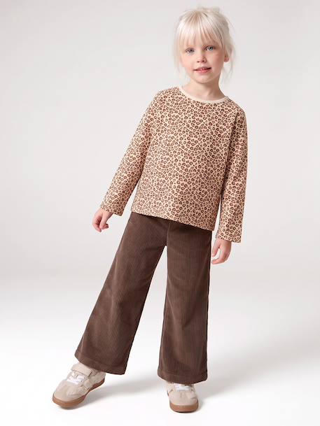 Pantalon fille large en velours anthracite+chocolat+kaki+marron+mauve+prune+rose 7 - vertbaudet enfant 