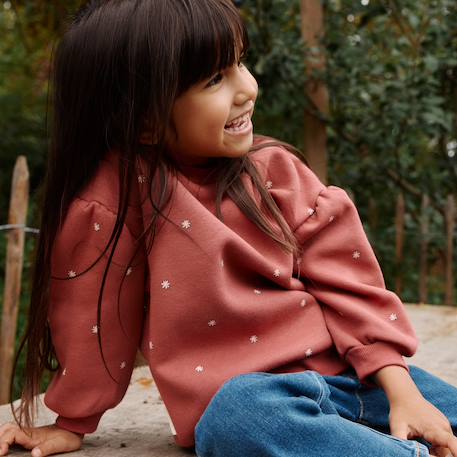 Sweat en molleton rose Rose 6 - vertbaudet enfant 