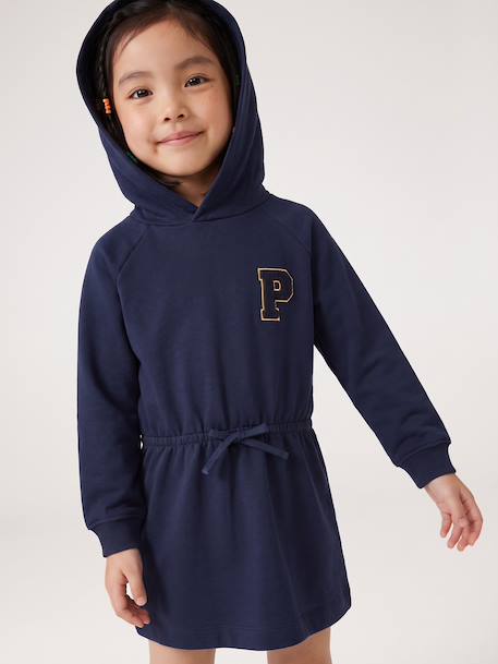 Robe courte à capuche fille gris chiné+marine+vert 14 - vertbaudet enfant 