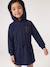 Robe courte à capuche fille gris chiné+marine+vert 14 - vertbaudet enfant 