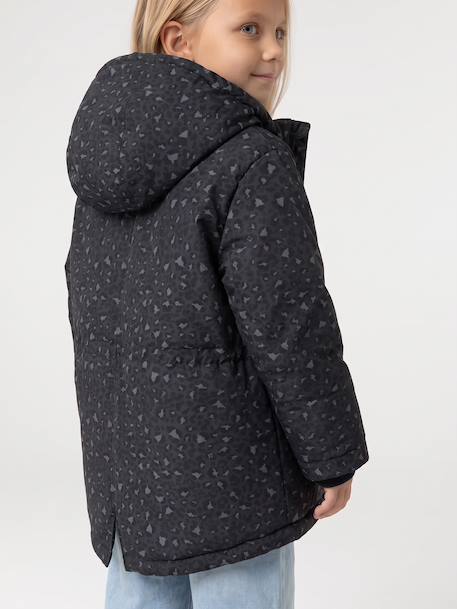 Parka fille à capuche romantique anthracite+marine+vert 11 - vertbaudet enfant 