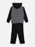 Ensemble 2 pièces gilet à capuche et bas Bleu foncé / ciel+Noir / gris foncé 6 - vertbaudet enfant 