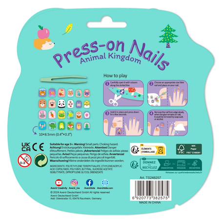 Autocollants pour ongles - royaume animal Multicolor 5 - vertbaudet enfant 