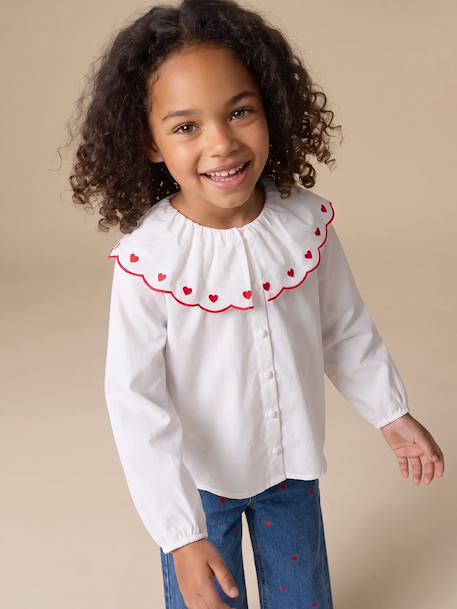 Chemise col Noël enfant fille écru 2 - vertbaudet enfant 