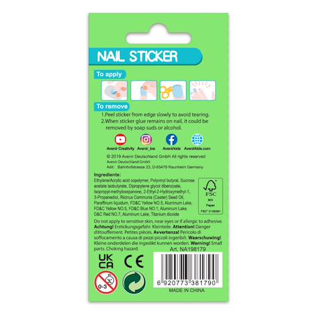 Autocollants pour ongles - espace Multicolor 3 - vertbaudet enfant 