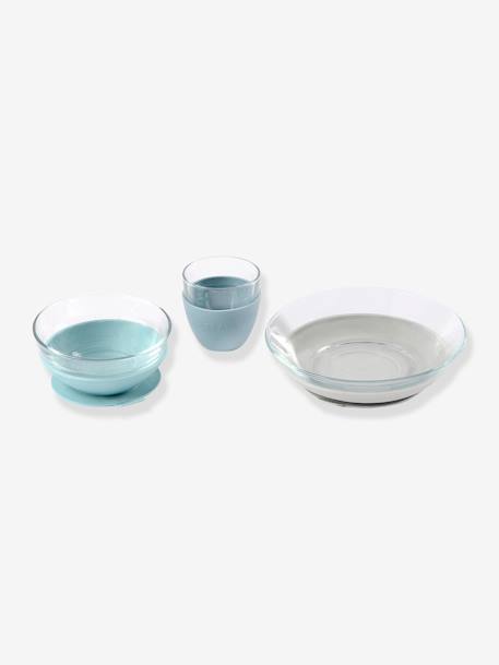 Coffret repas en verre X DURALEX BLEU+sable+VERT 1 - vertbaudet enfant 