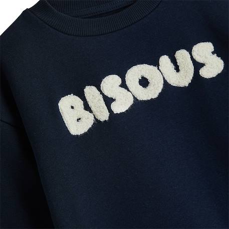Sweat en molleton bisous Bleu 4 - vertbaudet enfant 