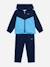 Ensemble garçon 2 pièces gilet à capuche et bas Bleu foncé / ciel+Noir / gris foncé 1 - vertbaudet enfant 