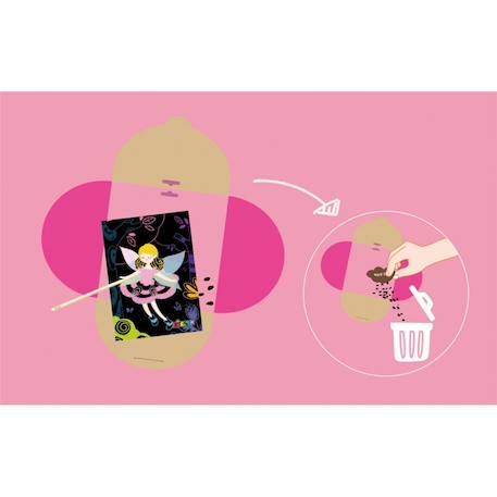 Art à gratter jr - petites fées 8 pièces Pink 5 - vertbaudet enfant 