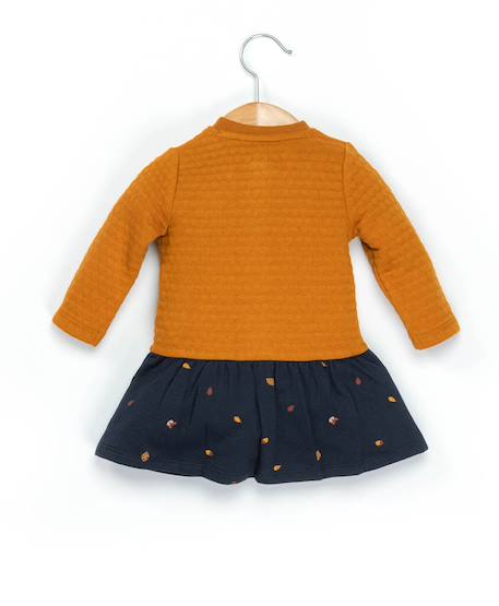Robe manches longues bébé fille Jaune ocre 2 - vertbaudet enfant 
