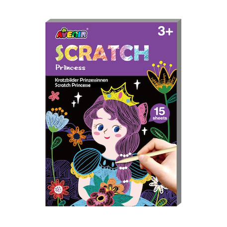 Art book à gratter mini a6 - princesse 15 pages Multicolor 1 - vertbaudet enfant 