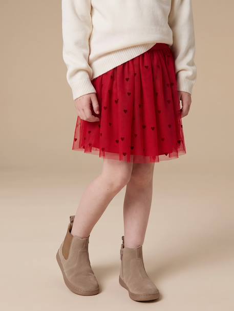 Jupe fille en tulle rouge 5 - vertbaudet enfant 