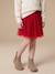 Jupe fille en tulle rouge 5 - vertbaudet enfant 