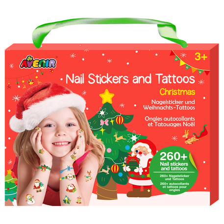 Autocollants pour ongles et tatouages - noël Multicolor 1 - vertbaudet enfant 