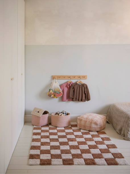 Tapis lavable kitchen tiles caramel Naturel, caramel 1 - vertbaudet enfant 