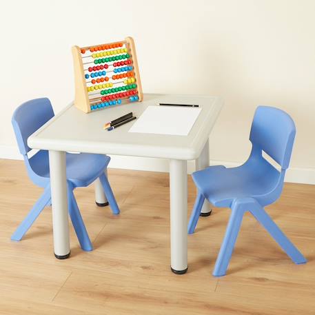 Table enfant avec 2 chaises Bleu et gris 1 - vertbaudet enfant 
