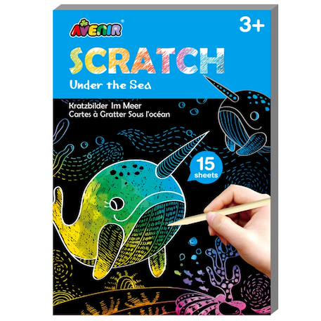 Art book à gratter mini a6 - sous la mer 15p Multicolor 1 - vertbaudet enfant 