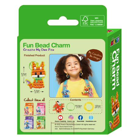 Breloques en perles - renard Multicolor 6 - vertbaudet enfant 