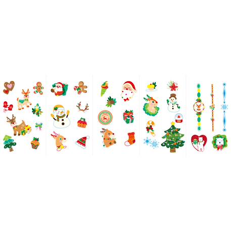 Autocollants pour ongles et tatouages - noël Multicolor 3 - vertbaudet enfant 