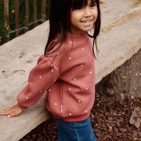 Sweat en molleton rose Rose 5 - vertbaudet enfant 