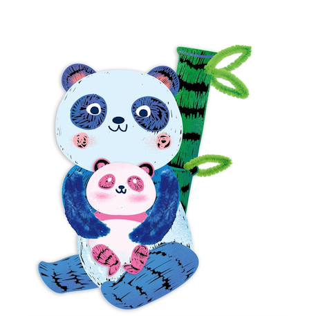 Art avec fils chenille - pandas Multicolor 5 - vertbaudet enfant 