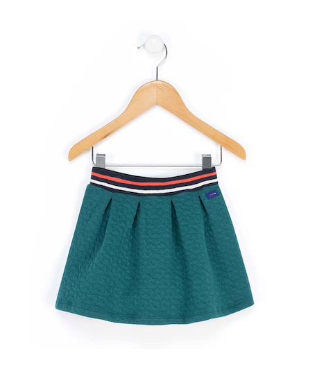 Jupe courte fille Vert profond 1 - vertbaudet enfant 