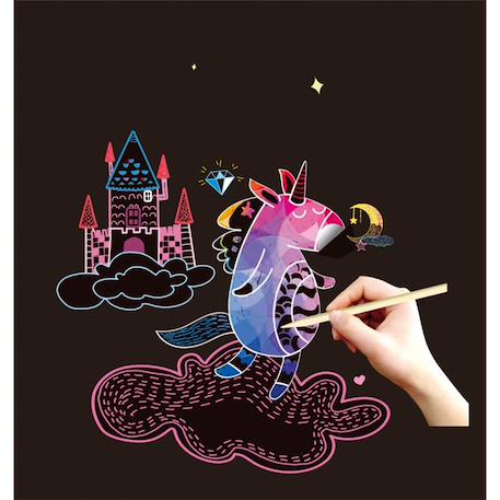Sratch livre 3-en-1 play - le monde magique Pink 4 - vertbaudet enfant 