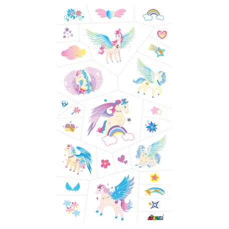 Autocollants tatouages - pégase Multicolor 3 - vertbaudet enfant 