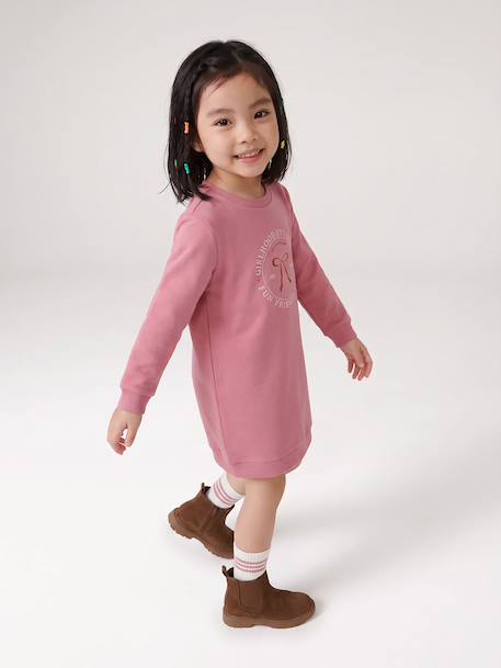 Robe en molleton fille écru+mauve+vert sauge 9 - vertbaudet enfant 