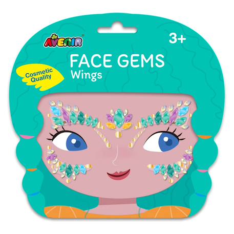 Autocollants pour le visage 'gemmes' - ailes Multicolor 1 - vertbaudet enfant 