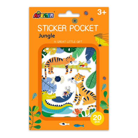 Sticker pocket - jungle Multicolor 1 - vertbaudet enfant 