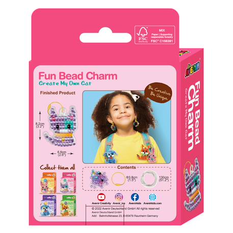 Breloques en perles - chat Multicolor 6 - vertbaudet enfant 