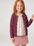 Gilet fille maille fine BASICS anthracite+beige chiné+bleu grisé+bois de rose+marine+prune+vanille+vert émeraude 32 - vertbaudet enfant 